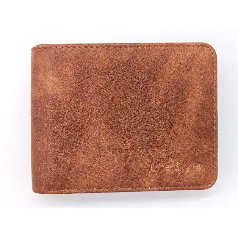 Portafogli bifold da uomo in PU stile casual