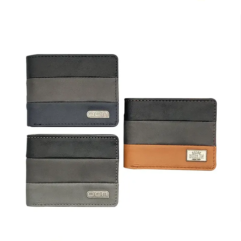 Portafoglio bifold da uomo dal design impiombato