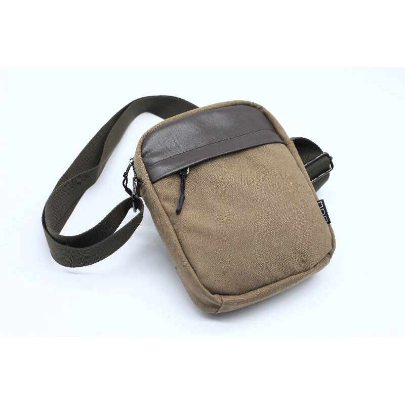 Borsa a tracolla da uomo piccola in tessuto misto casual vintage